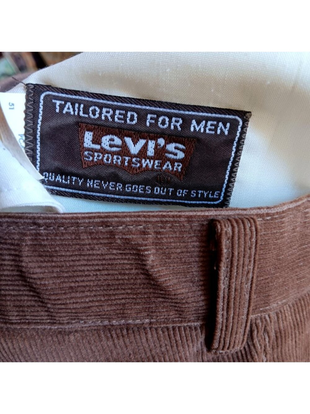 True Vintag Levi's Boho Suit Blazer Vest Pants Corduroy Set 1970's NWOT Bootcut